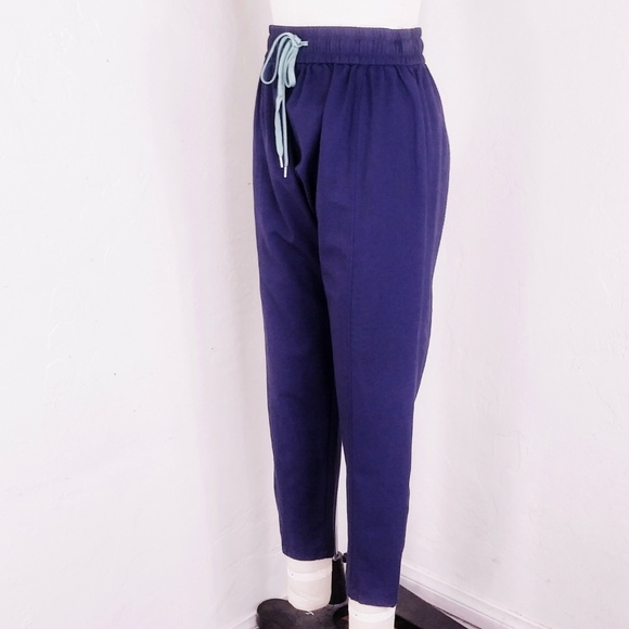Suno Wool Drop Crotch Casual Drawstring Pants - Picture 3 of 7